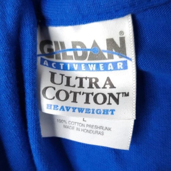 Vintage Christian T Shirt Mens Size Large Blue Let Your Light Shine Bible Verse - Picture 5 of 6